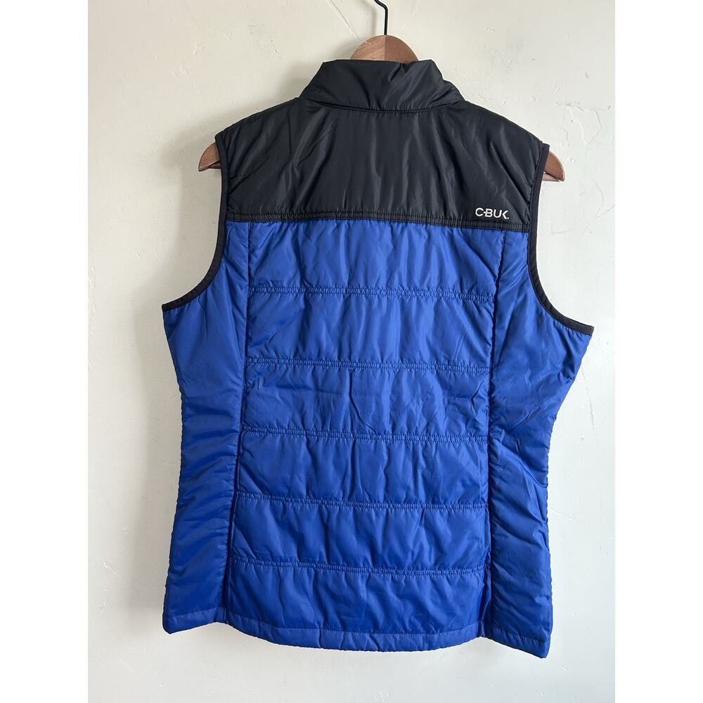 Cutter & Buck CBUK Womens Puffer Vest L Blue Black Quilted Full Zip Outdoor NWT - Picture 4 of 12